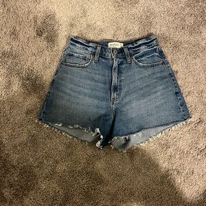 Abercrombie & Fitch Blue Cropped Denim Shorts